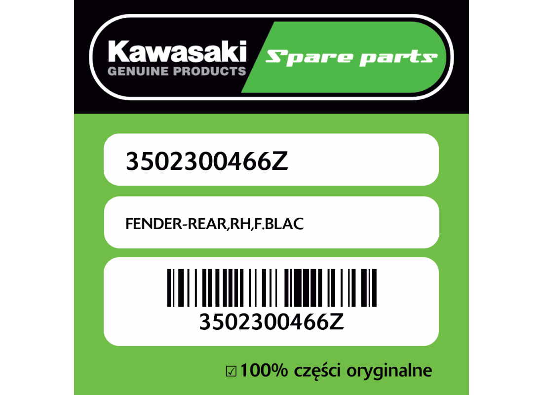 FENDER-REAR,RH,F.BLAC