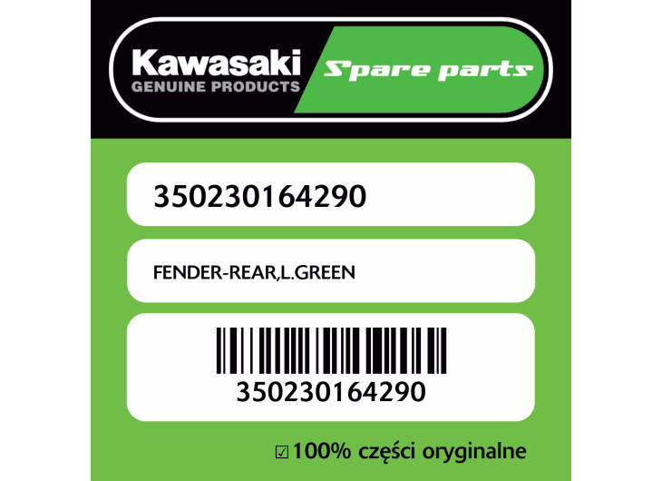 FENDER-REAR,L.GREEN
