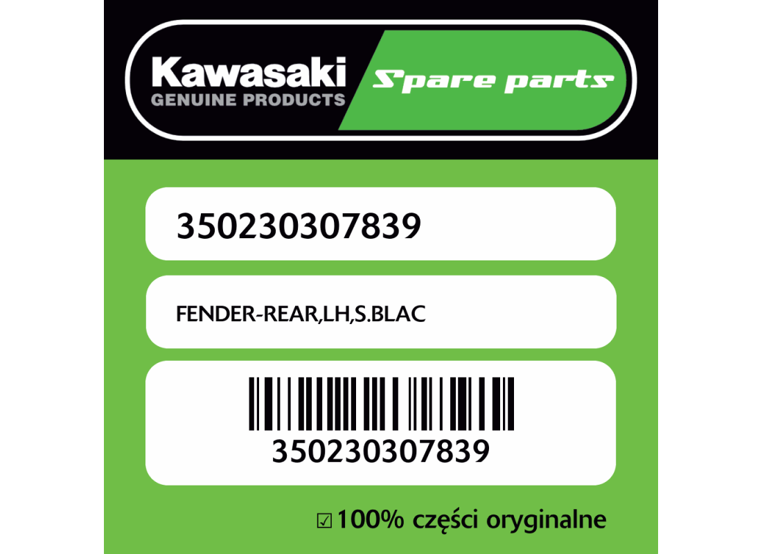 FENDER-REAR,LH,S.BLAC