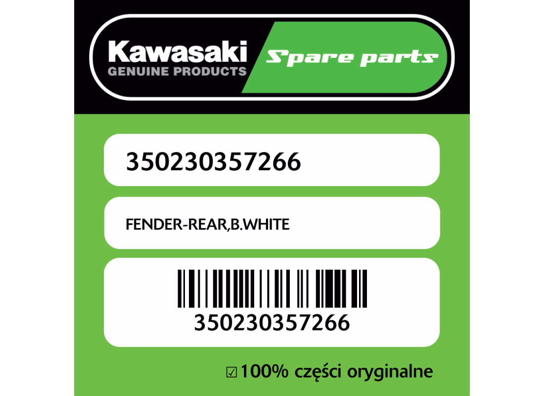 FENDER-REAR,B.WHITE