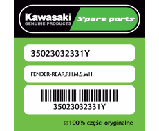 FENDER-REAR,RH,M.S.WH