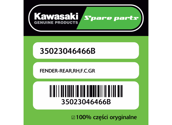 FENDER-REAR,RH,F.C.GR