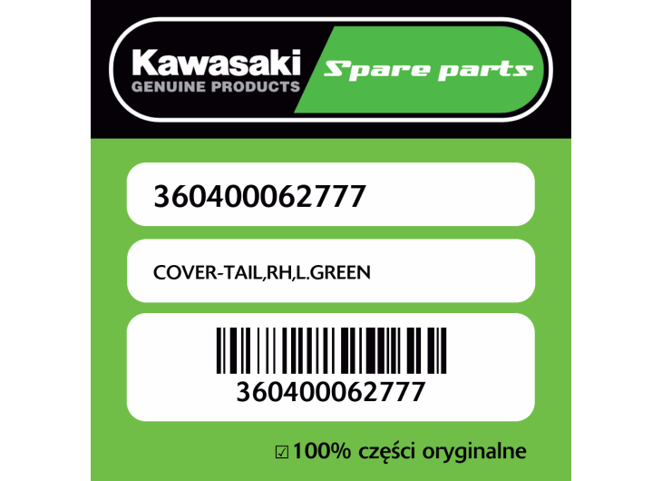 COVER-TAIL,RH,L.GREEN