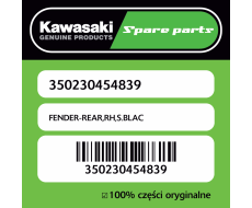 FENDER-REAR,RH,S.BLAC