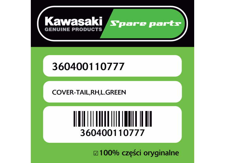 COVER-TAIL,RH,L.GREEN