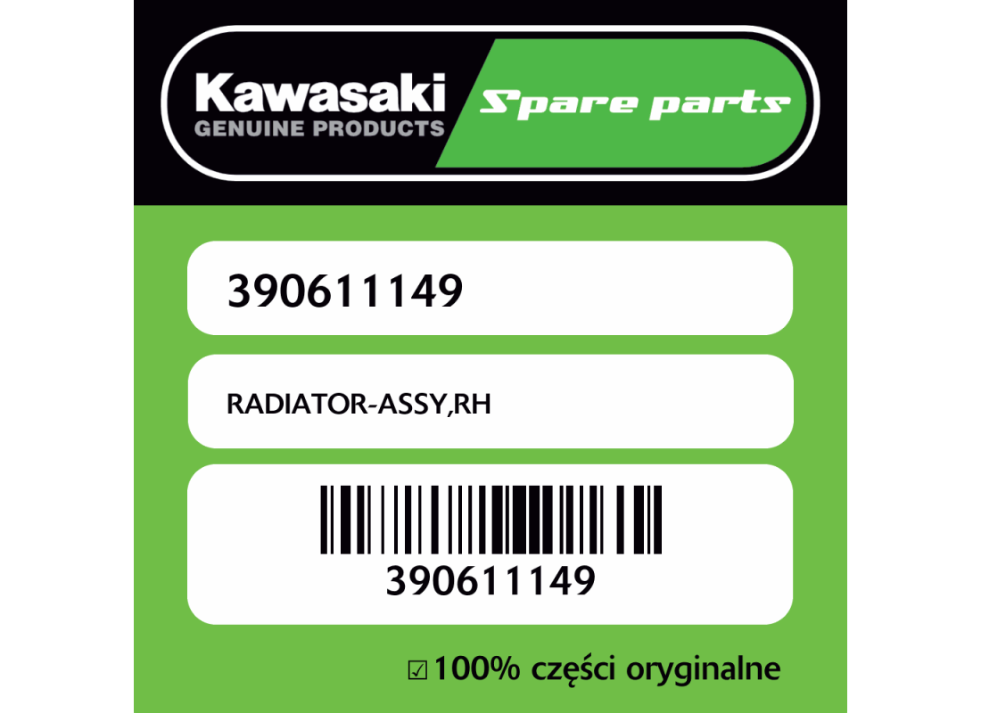 Chłodnica prawa strona Kawasaki