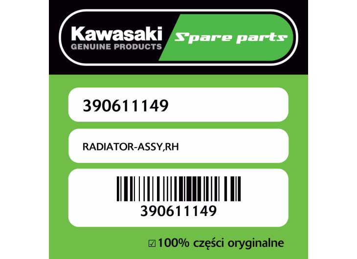 Chłodnica prawa strona Kawasaki