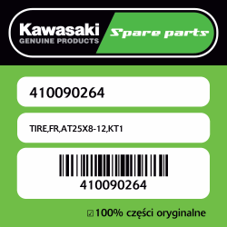 TIRE,FR,AT25X8-12,KT1