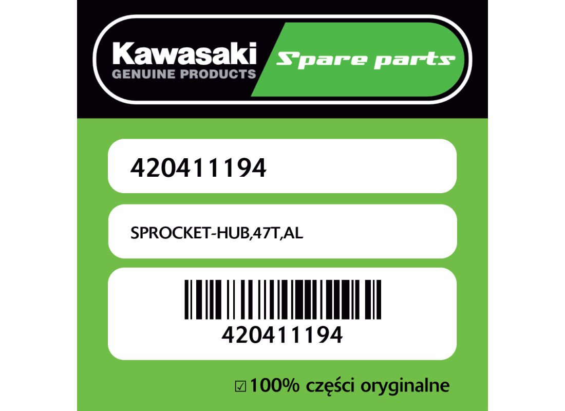 Zębatka napędowa 47T,AL Kawasaki