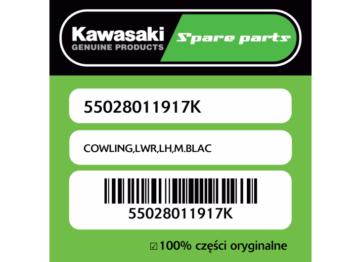 Owiewka dolna lewa M.BLAC Kawasaki