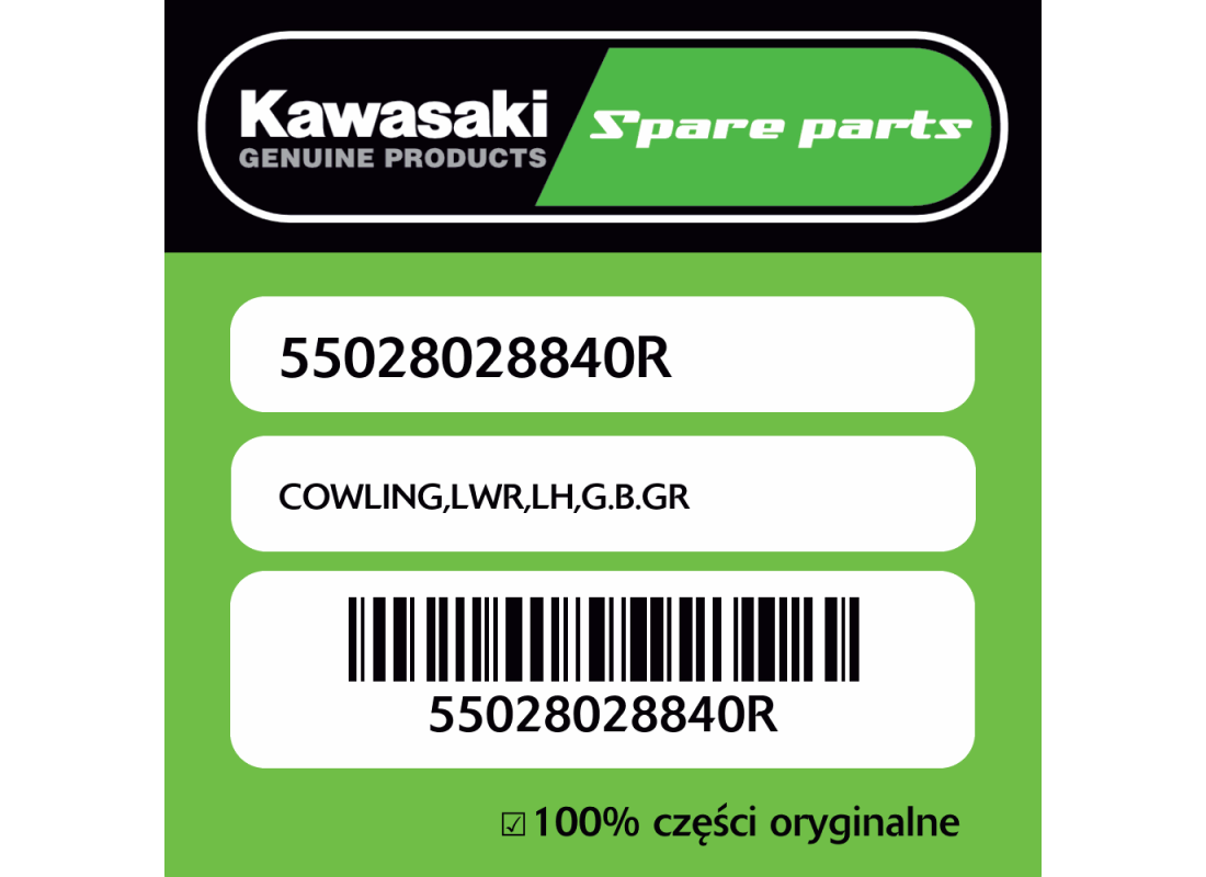 Owiewka dolna lewa G.B.GR Kawasaki