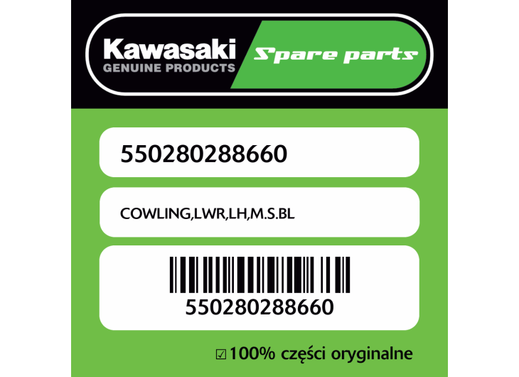 Owiewka dolna lewa M.S.BL Kawasaki