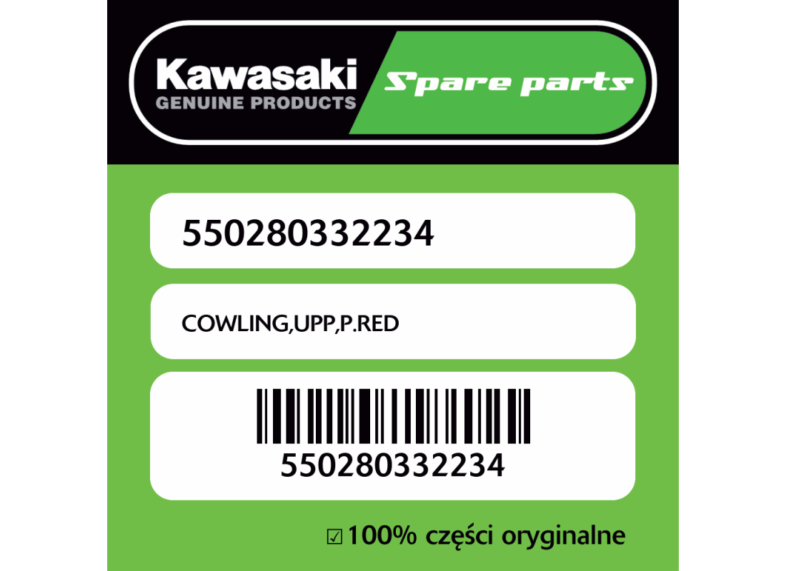 Owiewka górna P.RED Kawasaki