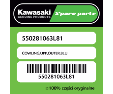 Owiewka górna zewnętrzna BLU Kawasaki