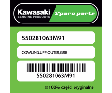 Owiewka górna zewnętrzna GRE Kawasaki