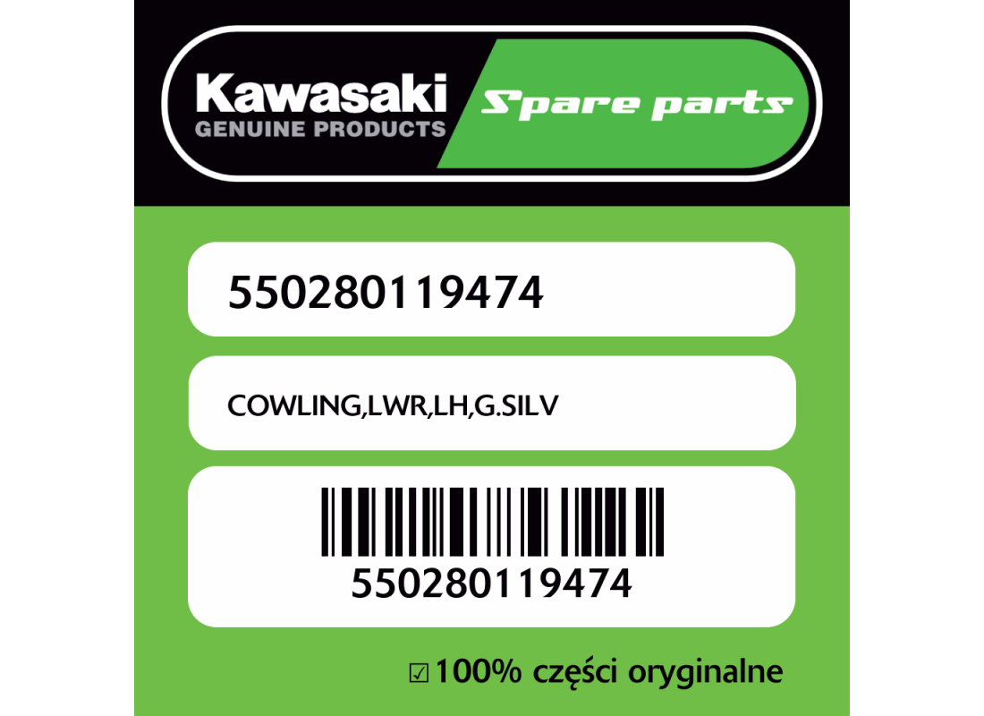 Owiewka dolna lewa G.SILV Kawasaki