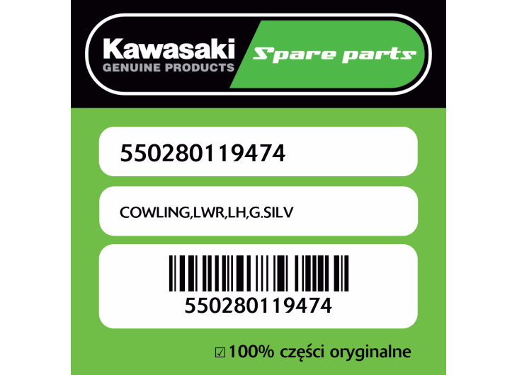 Owiewka dolna lewa G.SILV Kawasaki