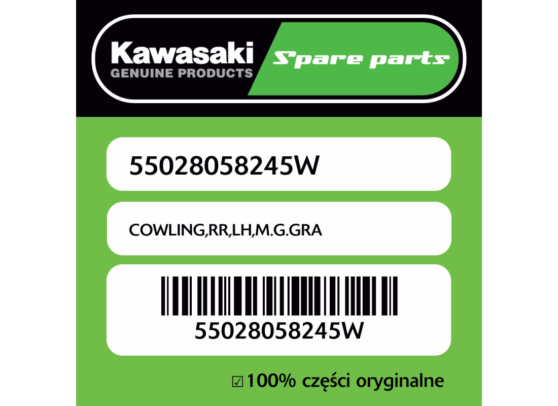 Owiewka tylna lewa M.G.GRAY Kawasaki