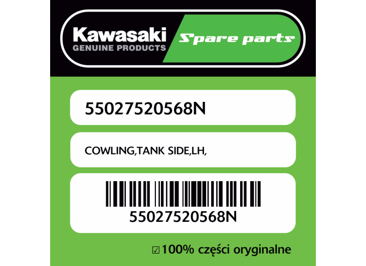 Obudowa zbiornika lewa Kawasaki