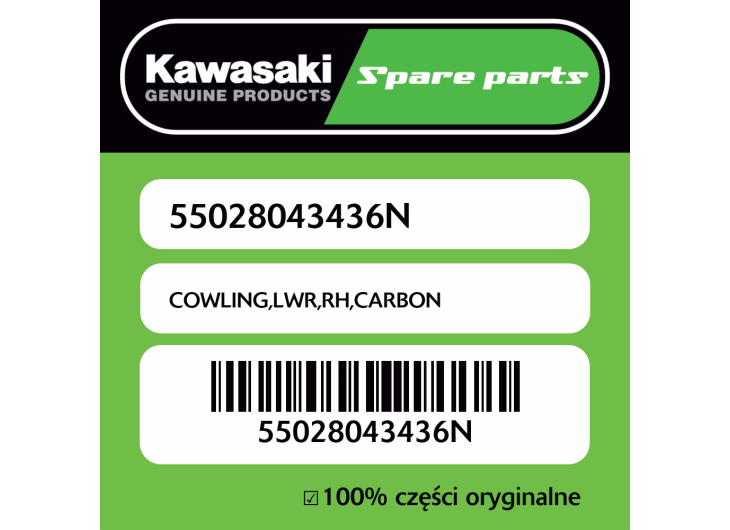 COWLING,LWR,RH,CARBON