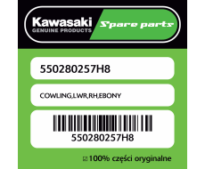 Owiewka dolna prawa EBONY Kawasaki
