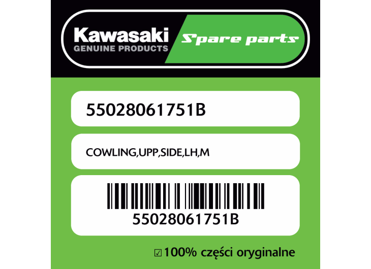 Owiewka górna boczna lewa M Kawasaki