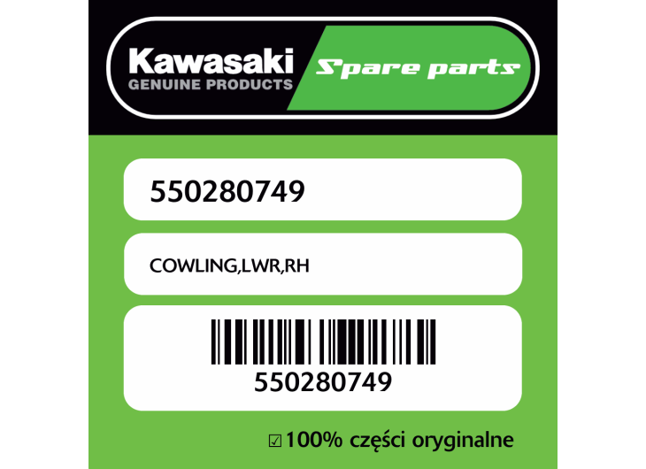 Owiewka dolna prawa Kawasaki