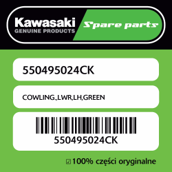 Owiewka dolna lewa GREEN...
