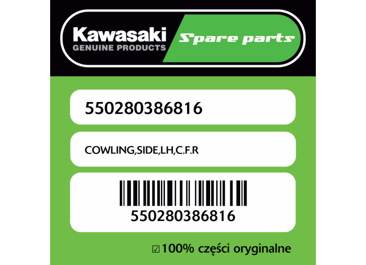 Owiewka boczna lewa C.F.R Kawasaki