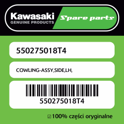 Owiewka boczna lewa  Kawasaki