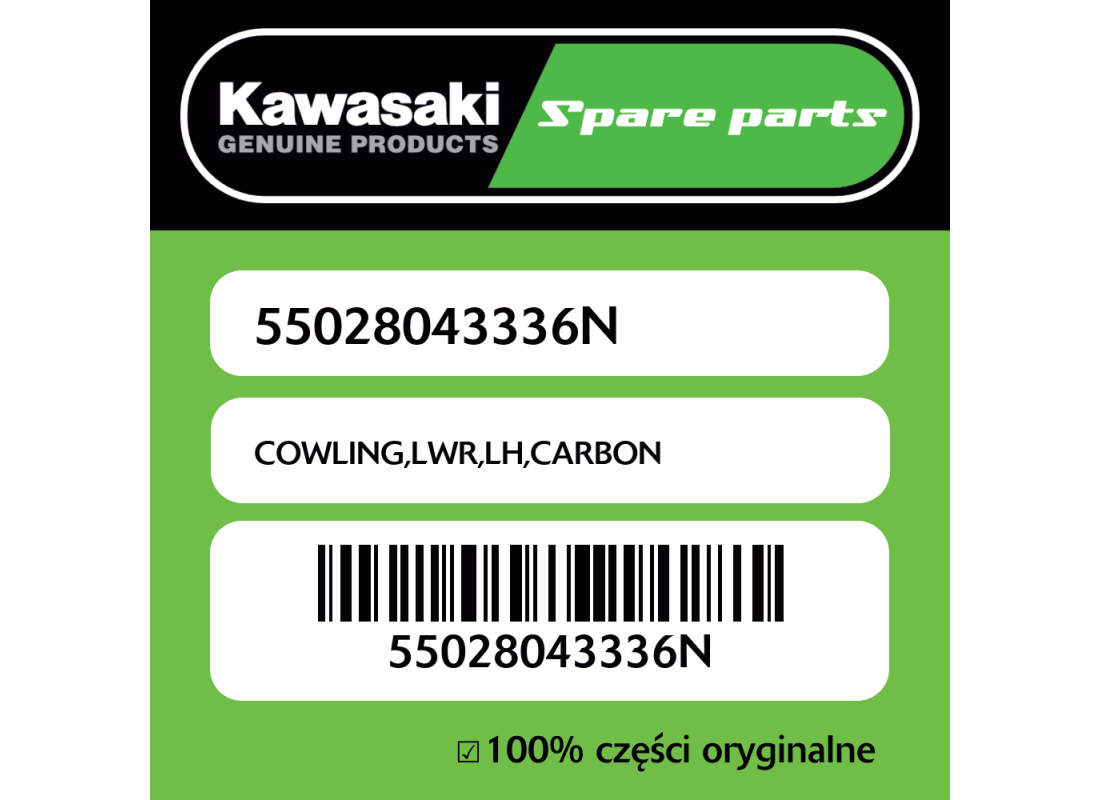 Owiewka dolna lewa CARBON Kawasaki