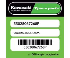 Owiewka boczna prawa tylna M. Kawasaki