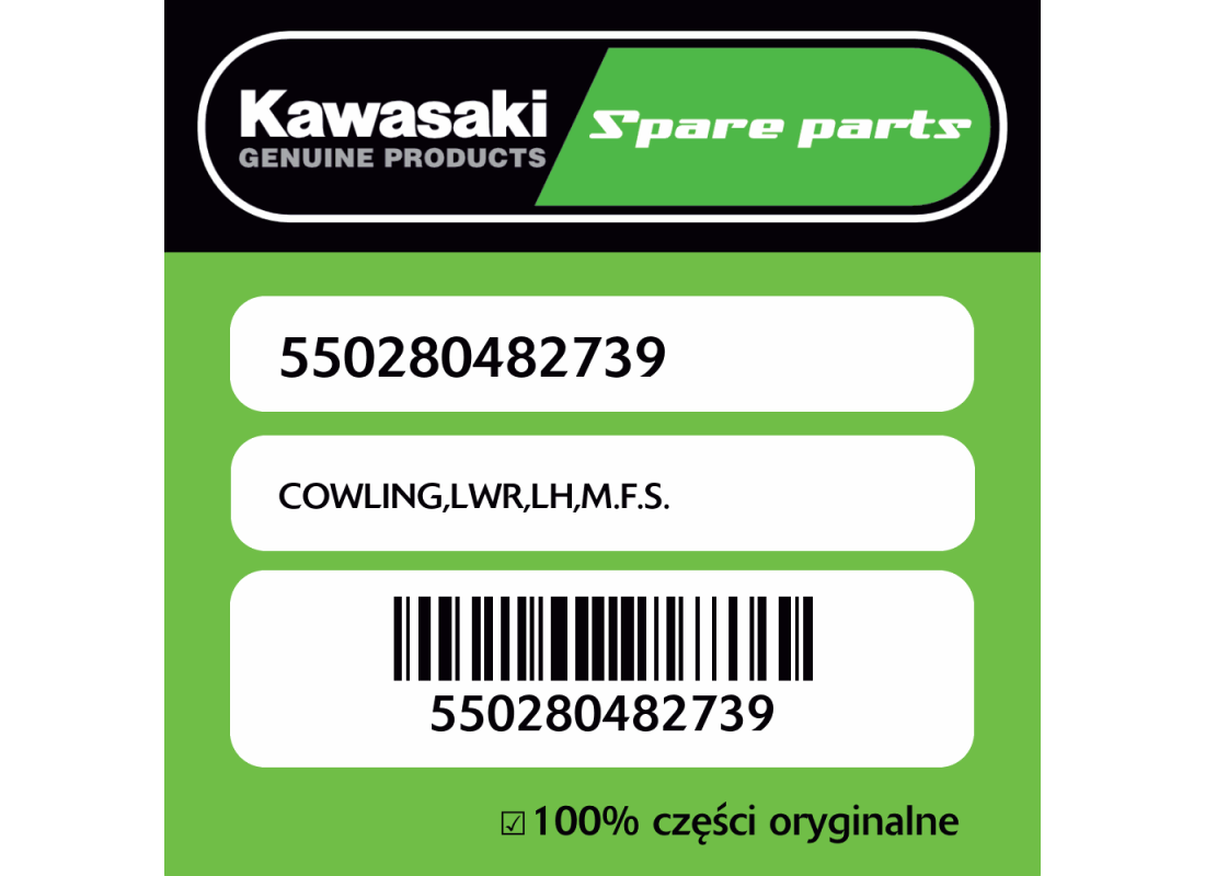 Owiewka dolna lewa M.F.S. Kawasaki