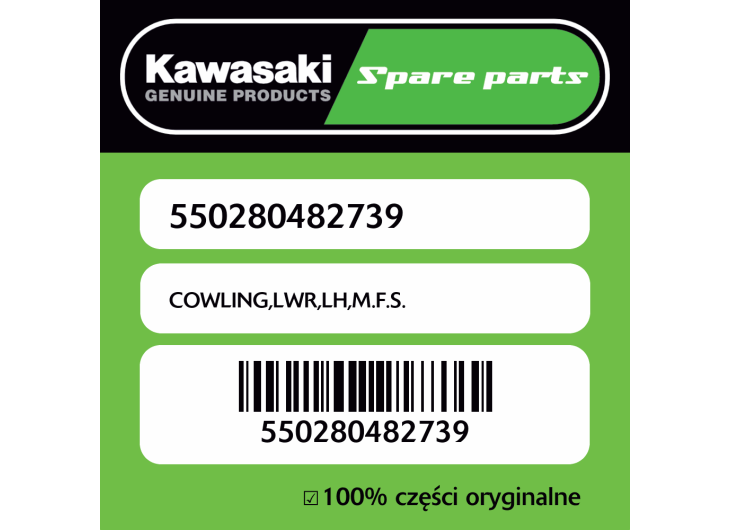 Owiewka dolna lewa M.F.S. Kawasaki