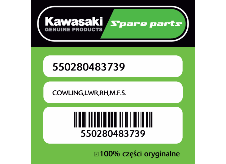 Owiewka dolna prawa M.F.S. Kawasaki