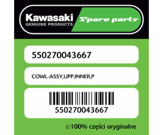 Owiewka górna wewnętrzna P.C.WHITE Kawasaki