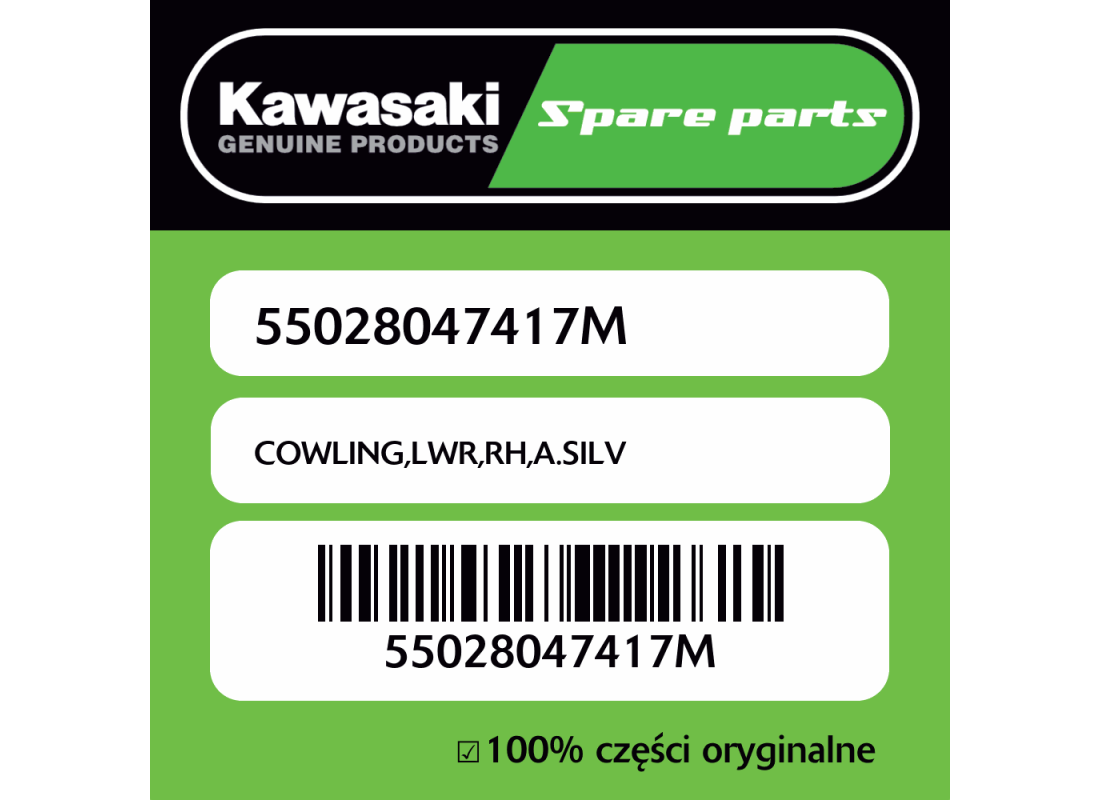 Owiewka dolna prawa A.SILV Kawasaki