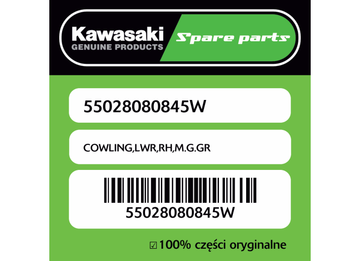 Owiewka dolna prawa M.G.GR Kawasaki