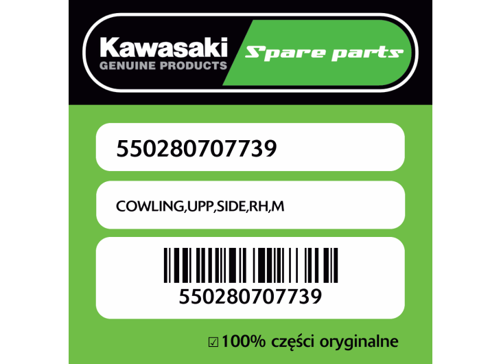 Owiewka górna boczna prawa M Kawasaki