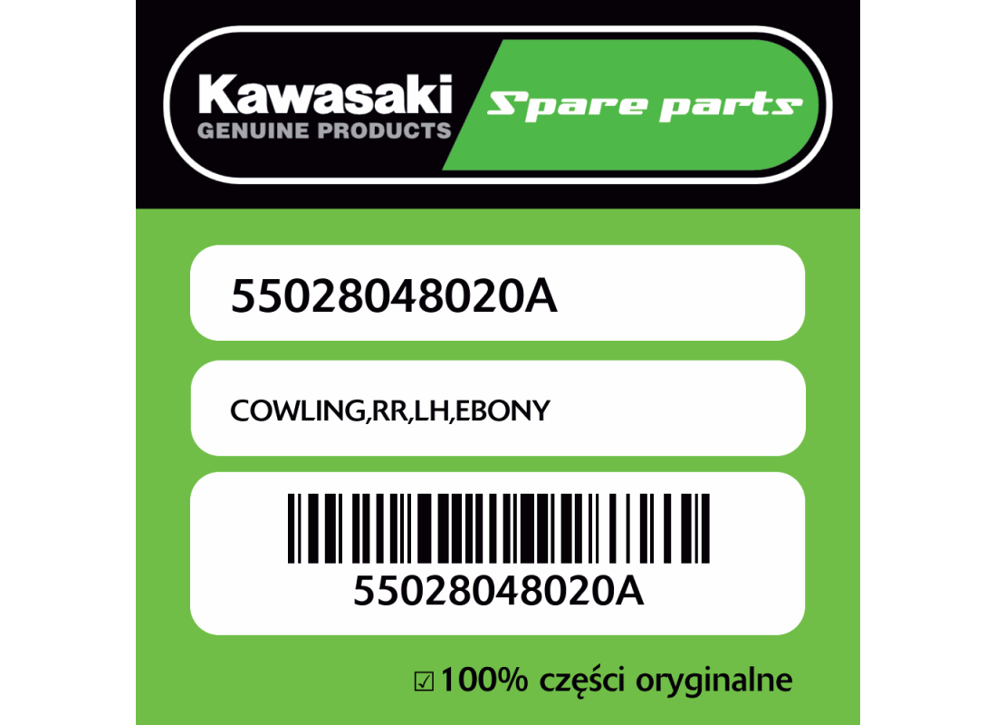 Owiewka tylna lewa EBONY Kawasaki