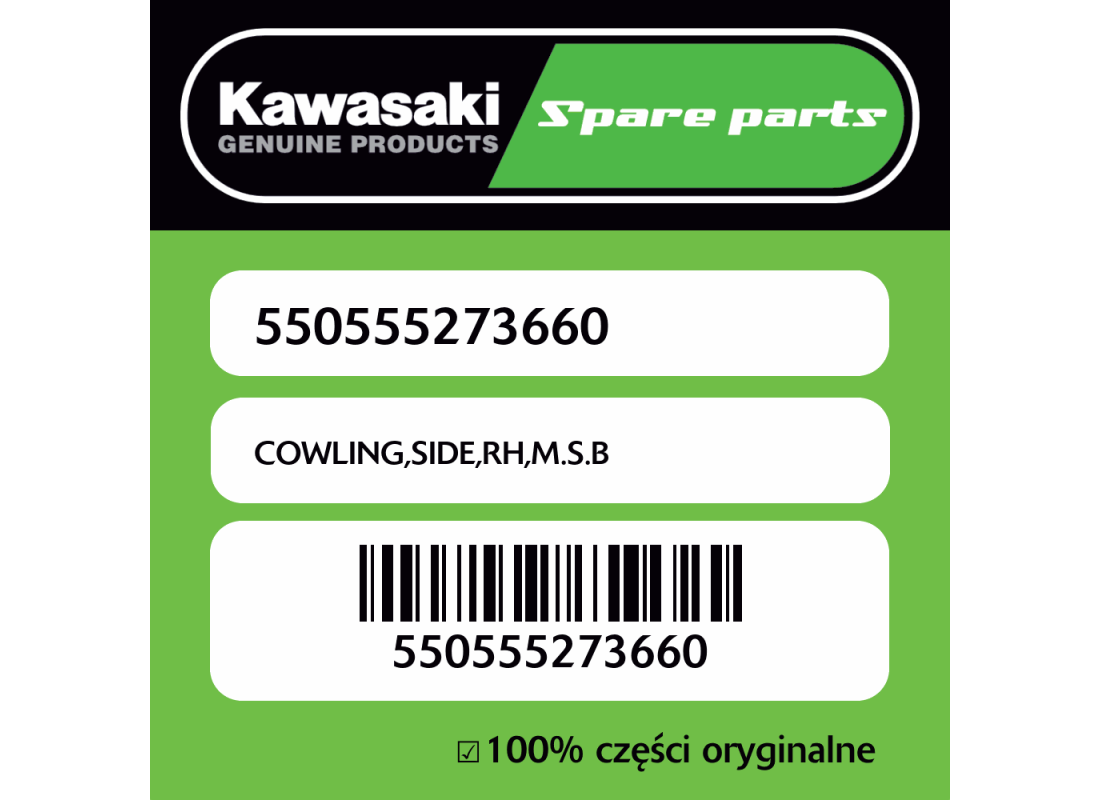 Owiewka boczna prawa M.S.B Kawasaki