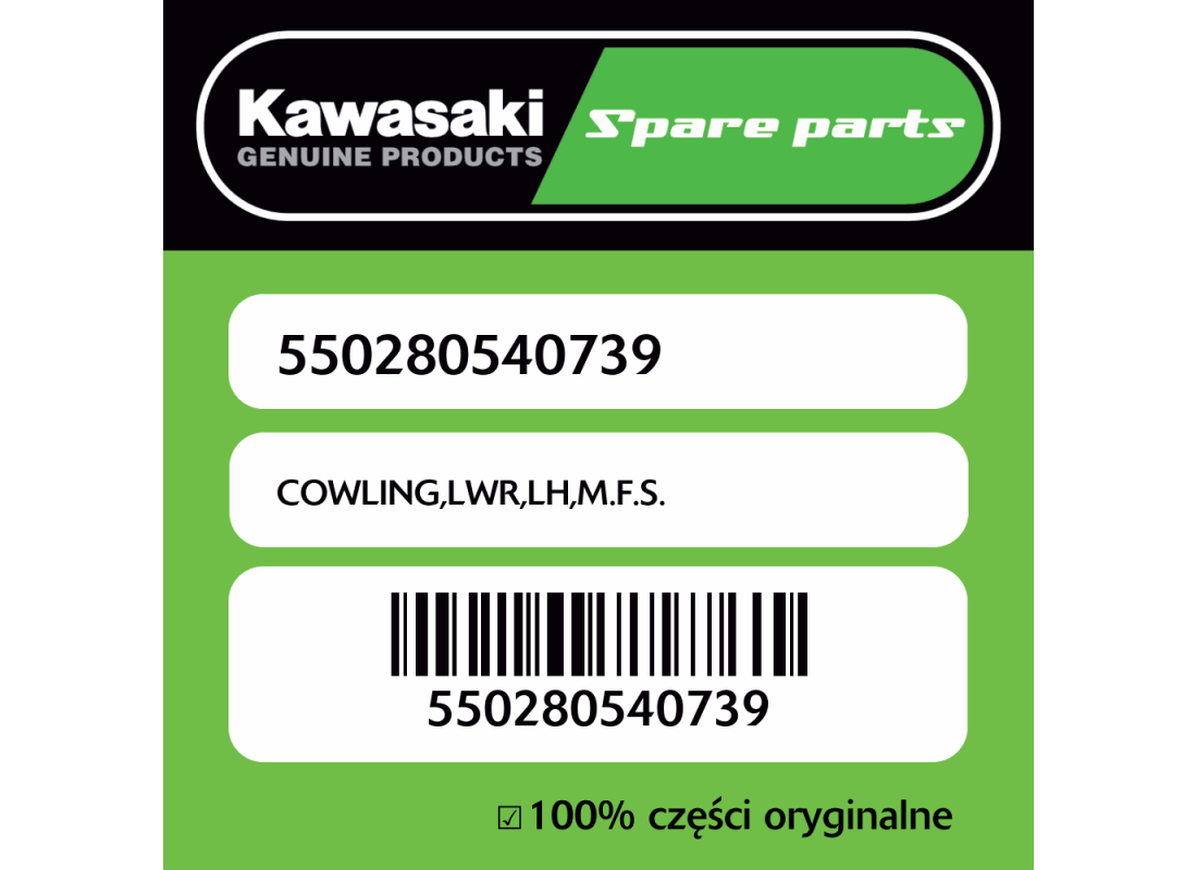 Owiewka dolna lewa M.F.S. Kawasaki