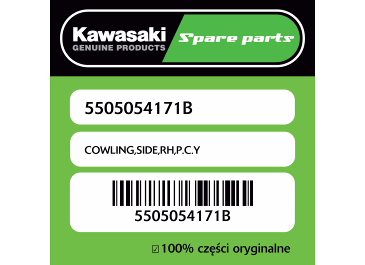 Owiewka boczna prawa P.C.Y Kawasaki