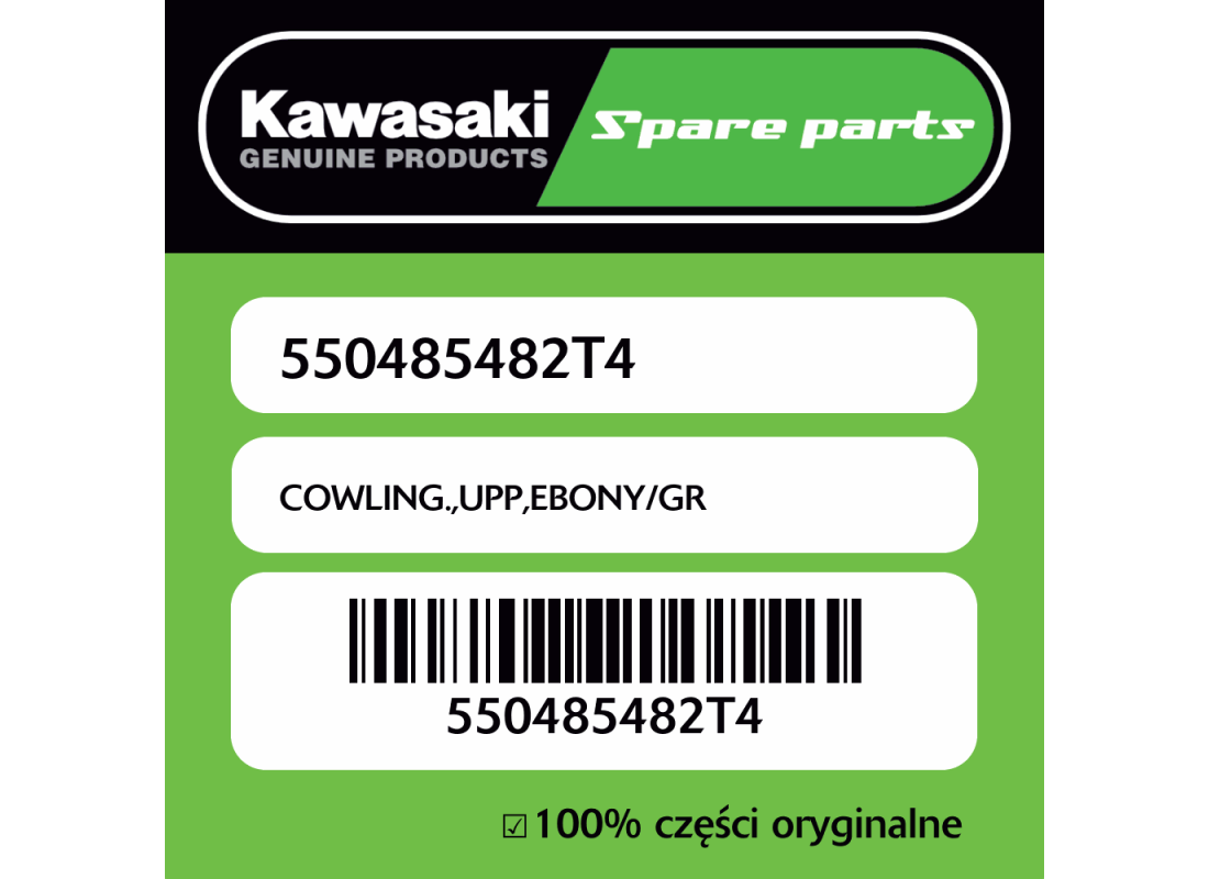 Owiewka górna EBONY/GR Kawasaki