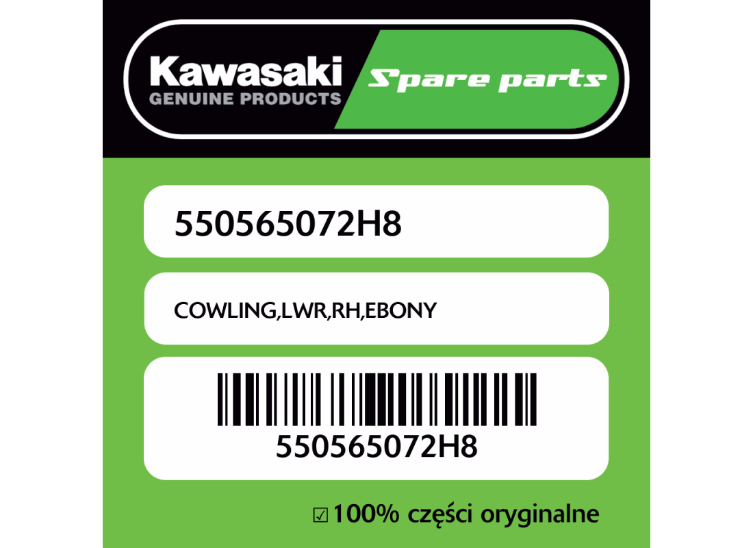 Owiewka dolna prawa EBONY Kawasaki