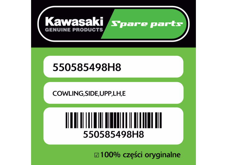 Owiewka boczna górna lewa E Kawasaki