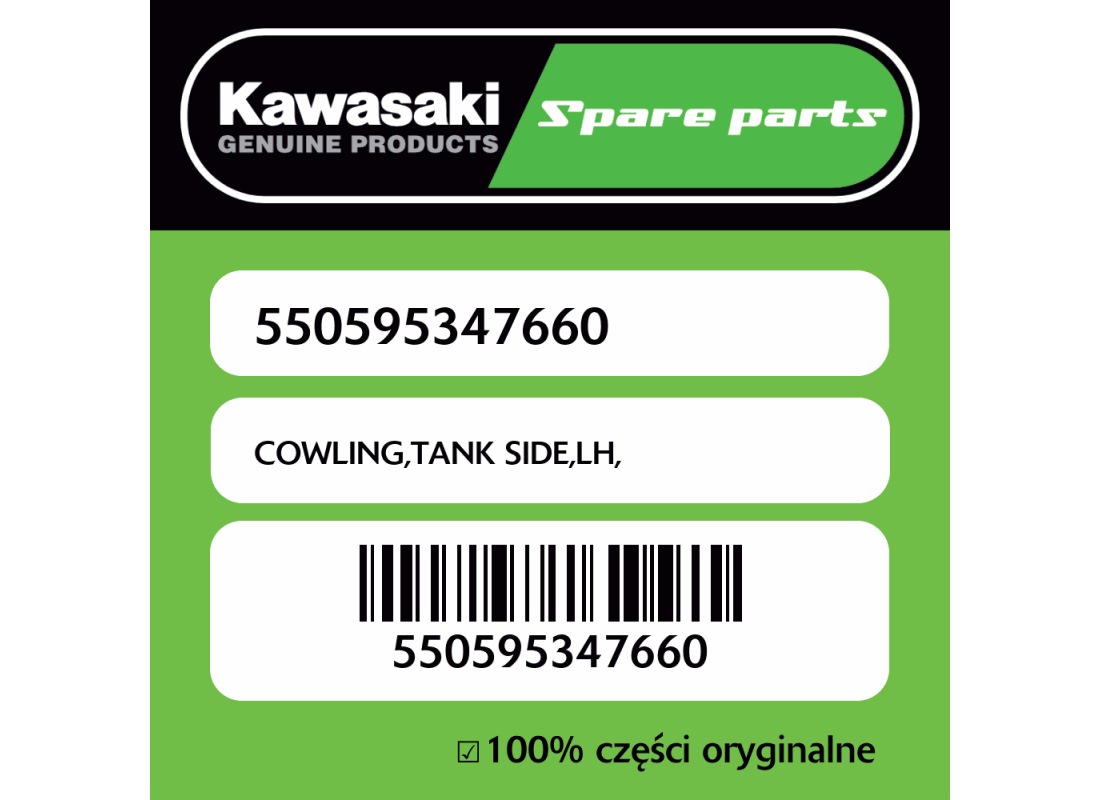 Obudowa zbiornika lewa Kawasaki