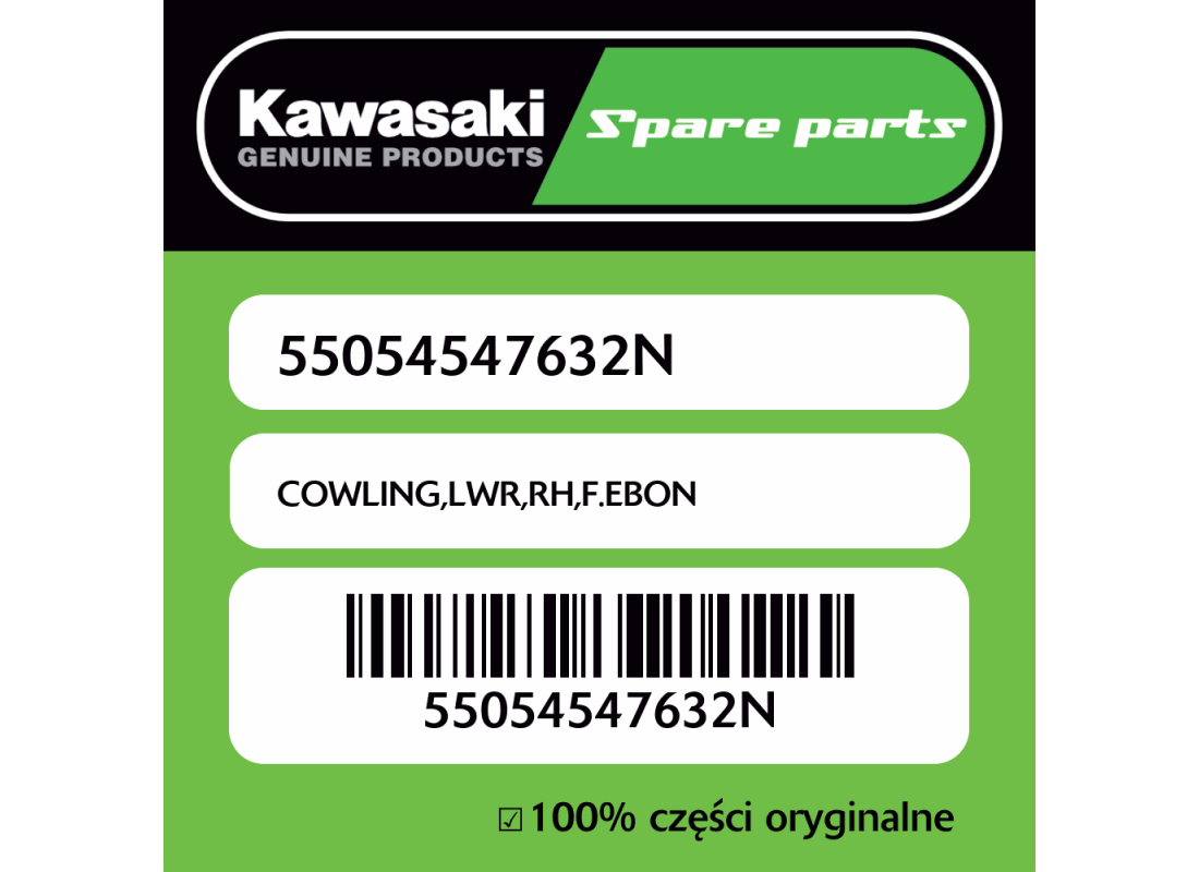 Owiewka dolna prawa F.EBONY Kawasaki