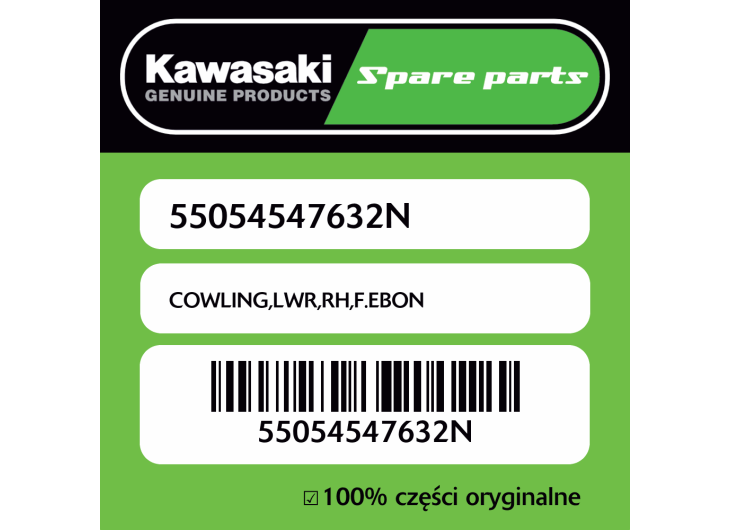 Owiewka dolna prawa F.EBONY Kawasaki