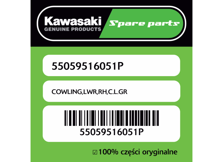 Owiewka dolna prawa C.L.GR Kawasaki